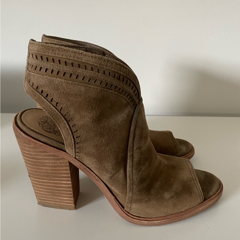 Vince Camuto suede open-toed ankle boot